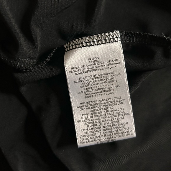 BCBGeneration Black Mini Halter Spaghetti Strap Dress with Cinch and Slit - Picture 6 of 6